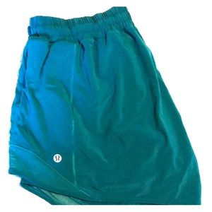 Lululemon green workout/running shorts